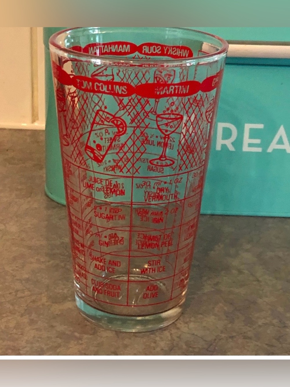70's Cocktail Shaker with Recipes - 70's Barware - 70's Drinks Shaker